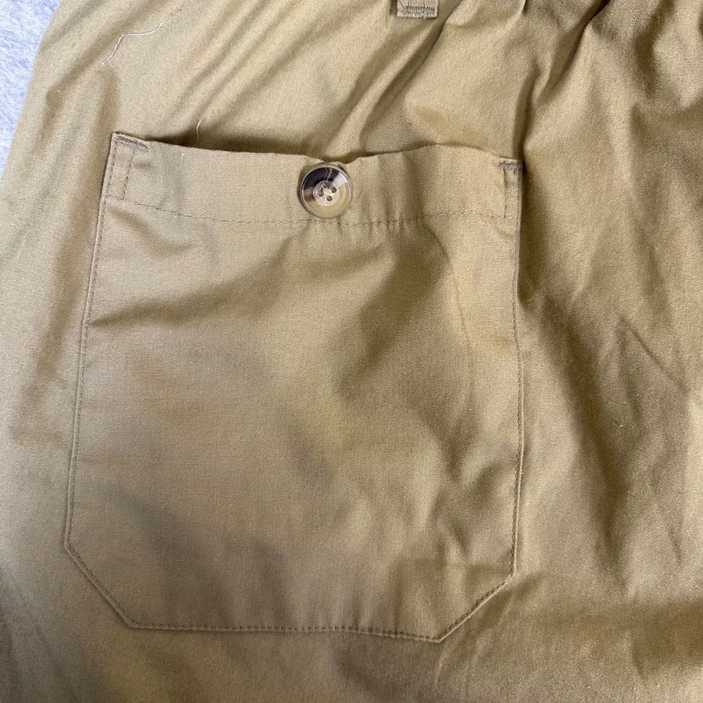 Haband Mens Khaki Shorts Size 44 Elastic Back Waist Tan Cotton Blend Casual‎